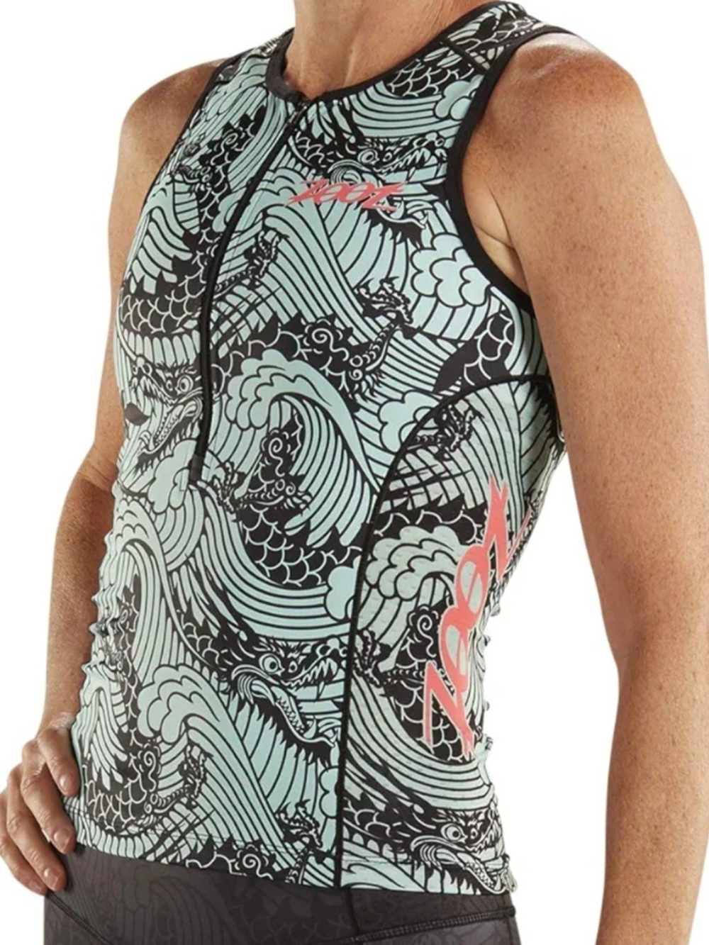 Zoot NWT LTD Tri Tank Tokyo Mint Waves Triathlon Top XS